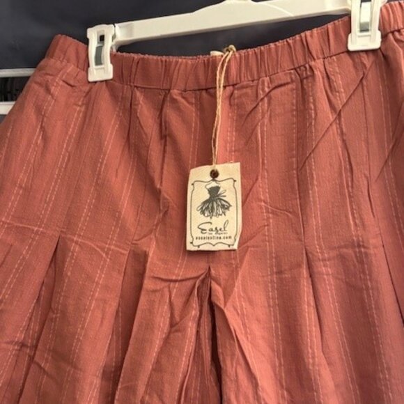 easel Relaxed Wide-Leg Pinstripe Trousers in Slate - Picture 6 of 6